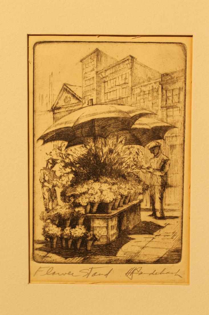 Etching by Harriet Gene Roudebush, slr and titled ll (1 of 3)