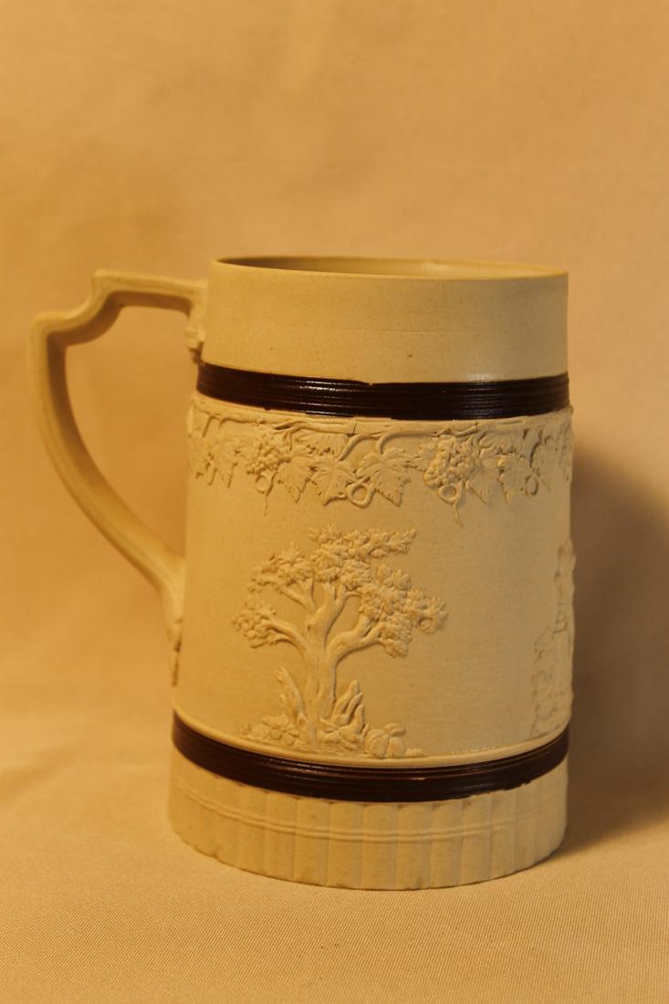 Early 19th century stoneware mug stamped Turner, (1 of 4)