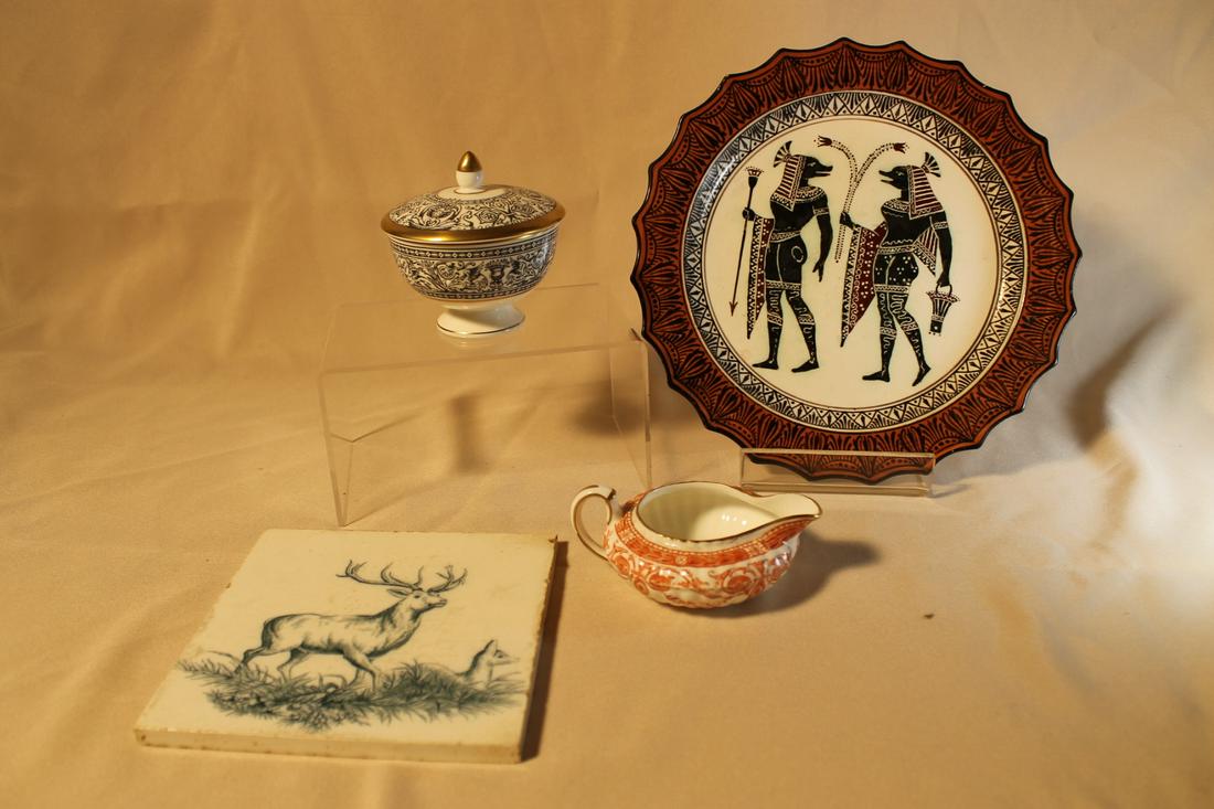 1. Creamware plate, maker unknown Egyptian design 9 (1 of 5)