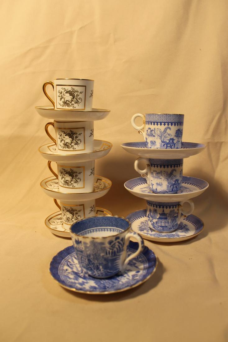1. 3 Royal Worcester Willow Pattern2. 4 Spode (1 of 3)