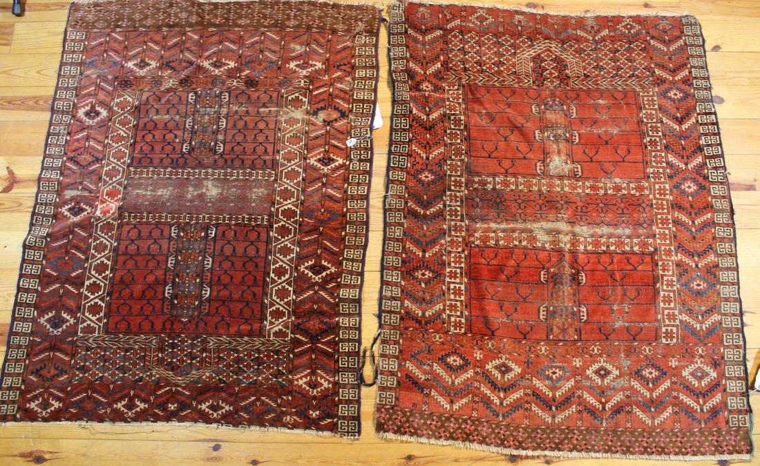 Lot of 2 scatter rugs, aproximate 3' 10" x 5" and 3'8" (1 of 3)