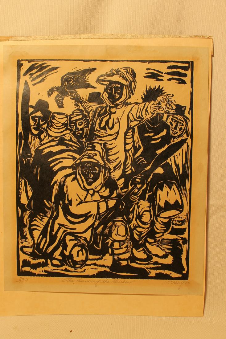 Signed and dated etching titled "The Dance of The (1 of 2)