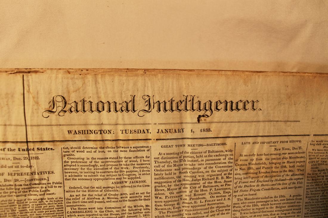 1833 Newspaper Carrier's Address