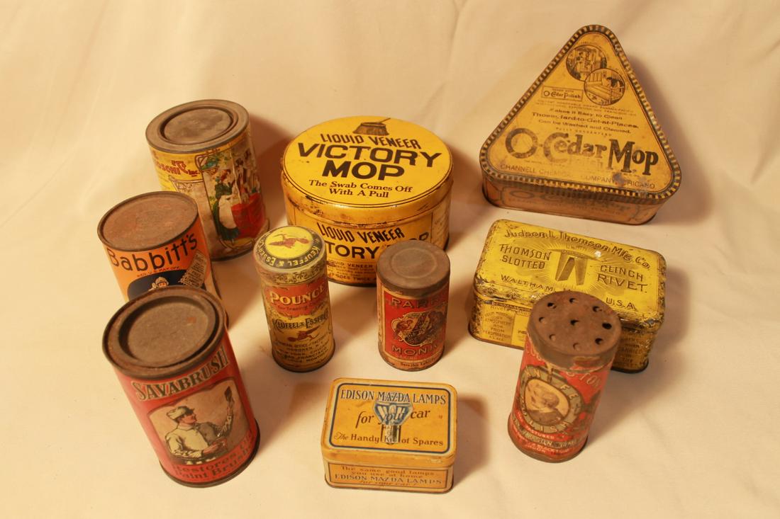 Ten Advertising Tins (1 of 5)