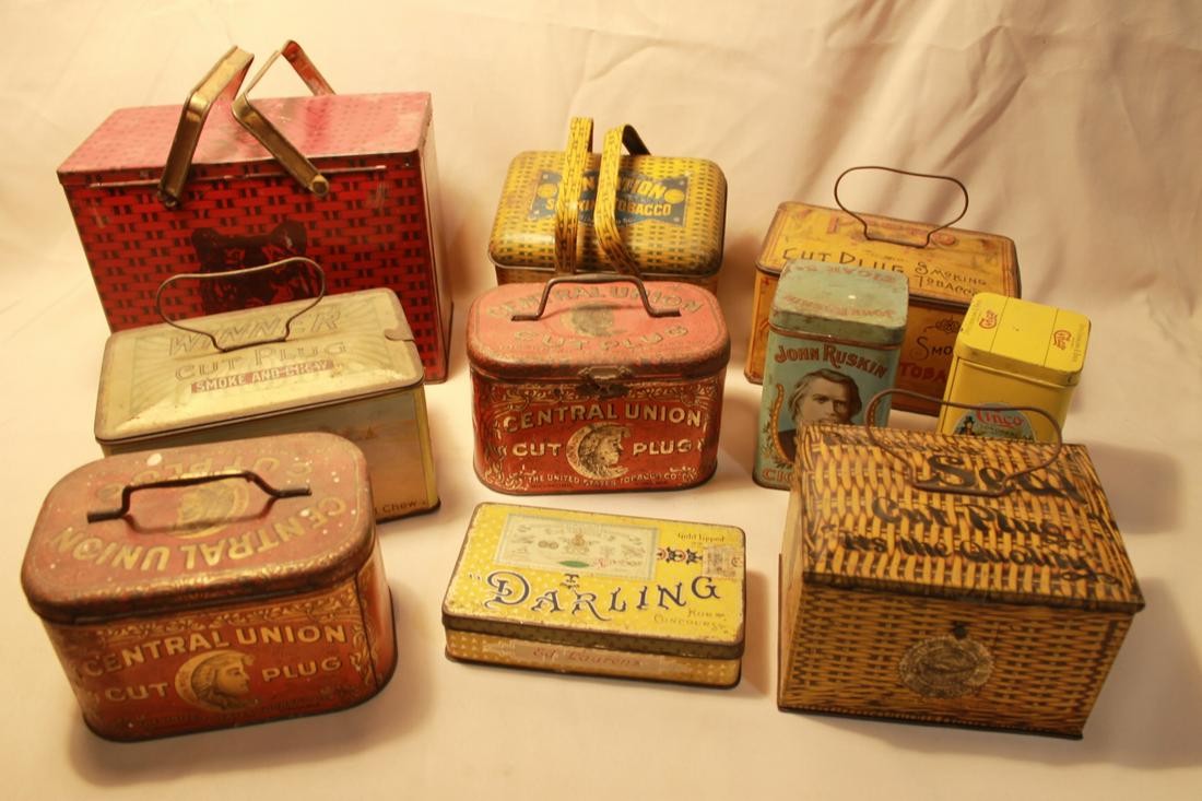 10 Plug Tobacco & Cigar Tins (1 of 5)