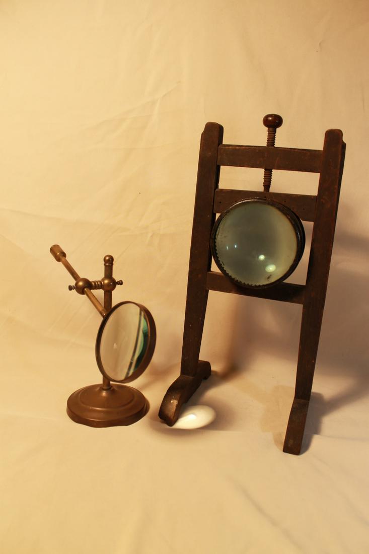 Two Victorian Magnifiers on Stands (1 of 3)