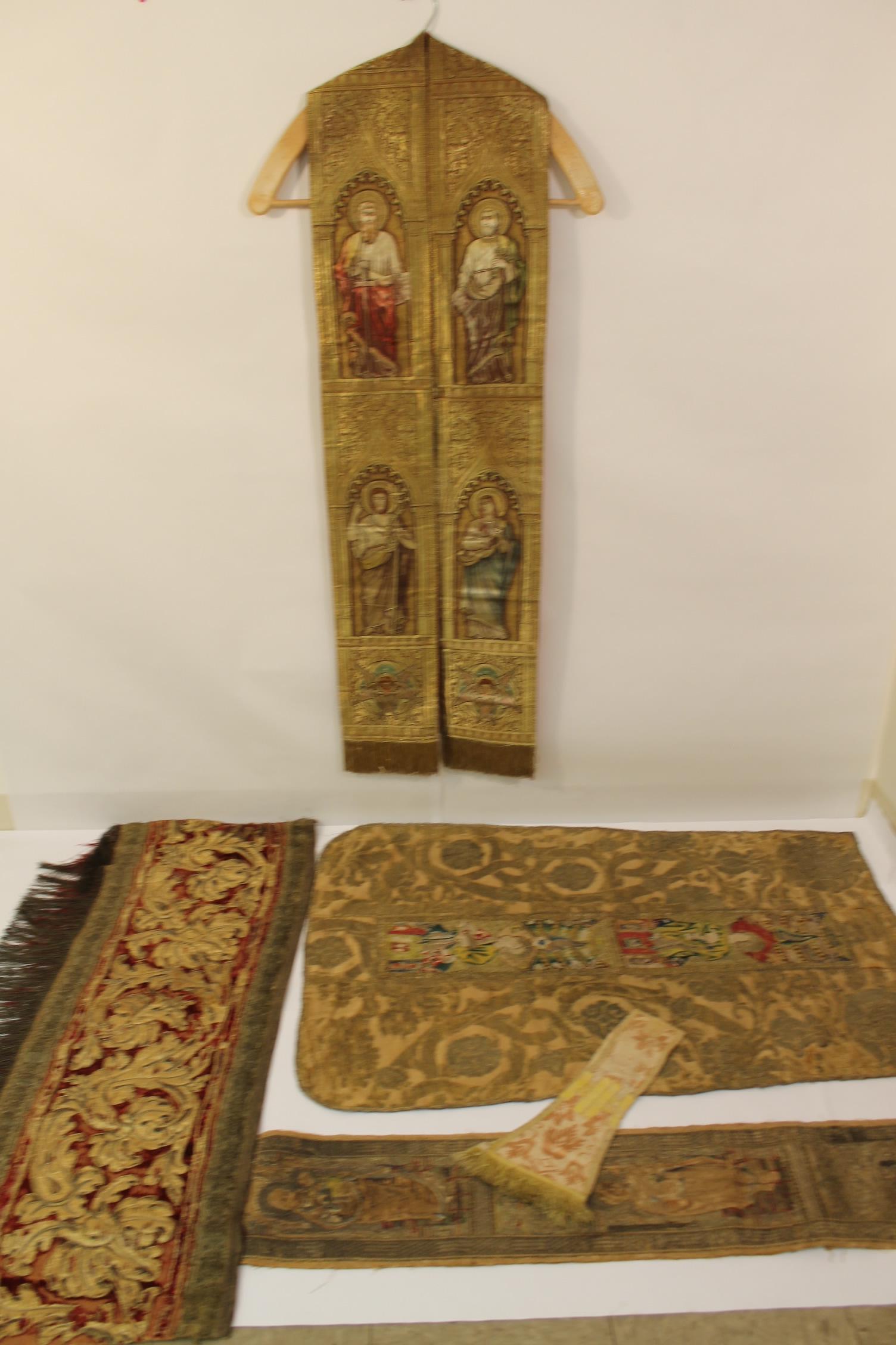 4 Textile Fragments & 1 Sash (1 of 11)