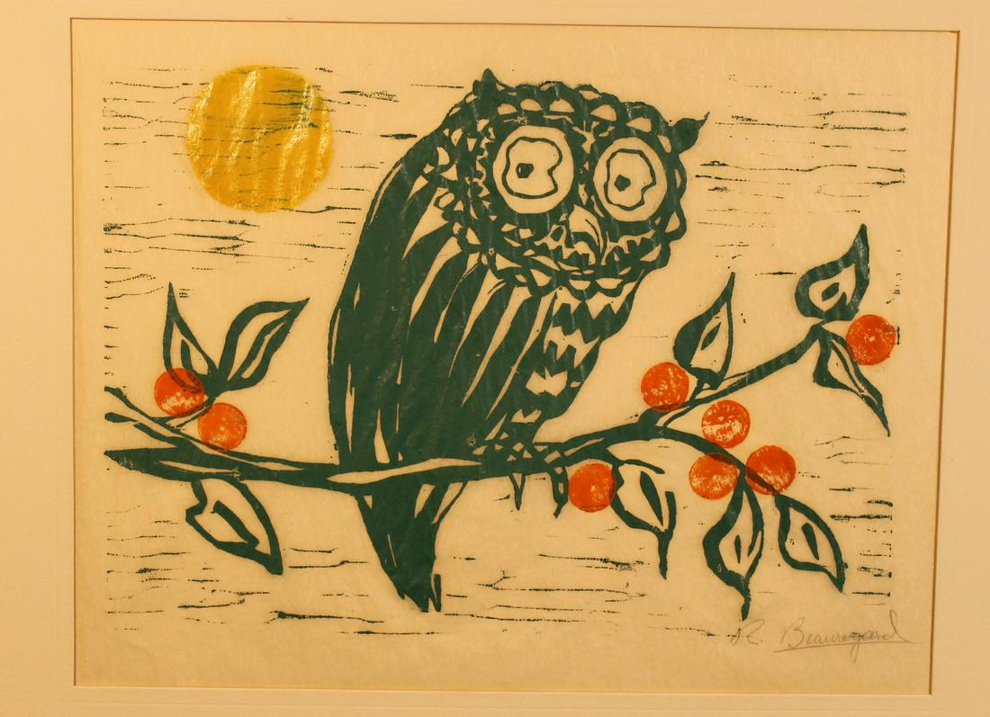 Wood Block Print, R. Beauregard (1 of 2)