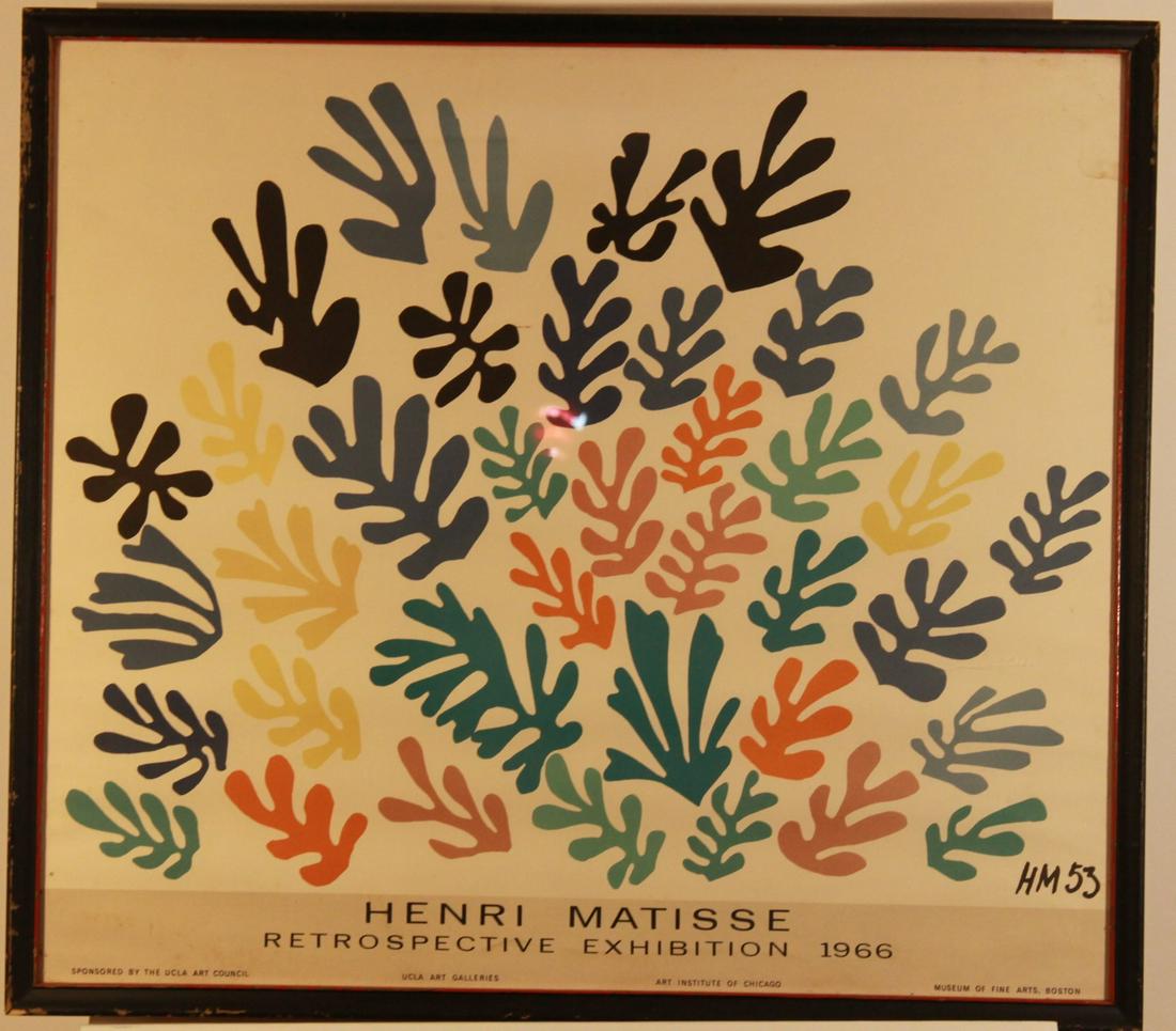 Henri Matisse Exhibition Poster: Litho exhibition poster, "The Sheaf" framed under glass, NRFF size 24 x 27"