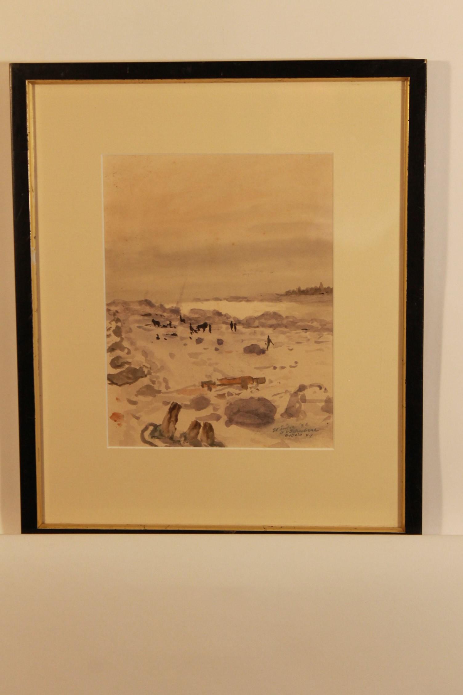 Watercolor, O.V. Shubert [am 1844-1927] (1 of 2)