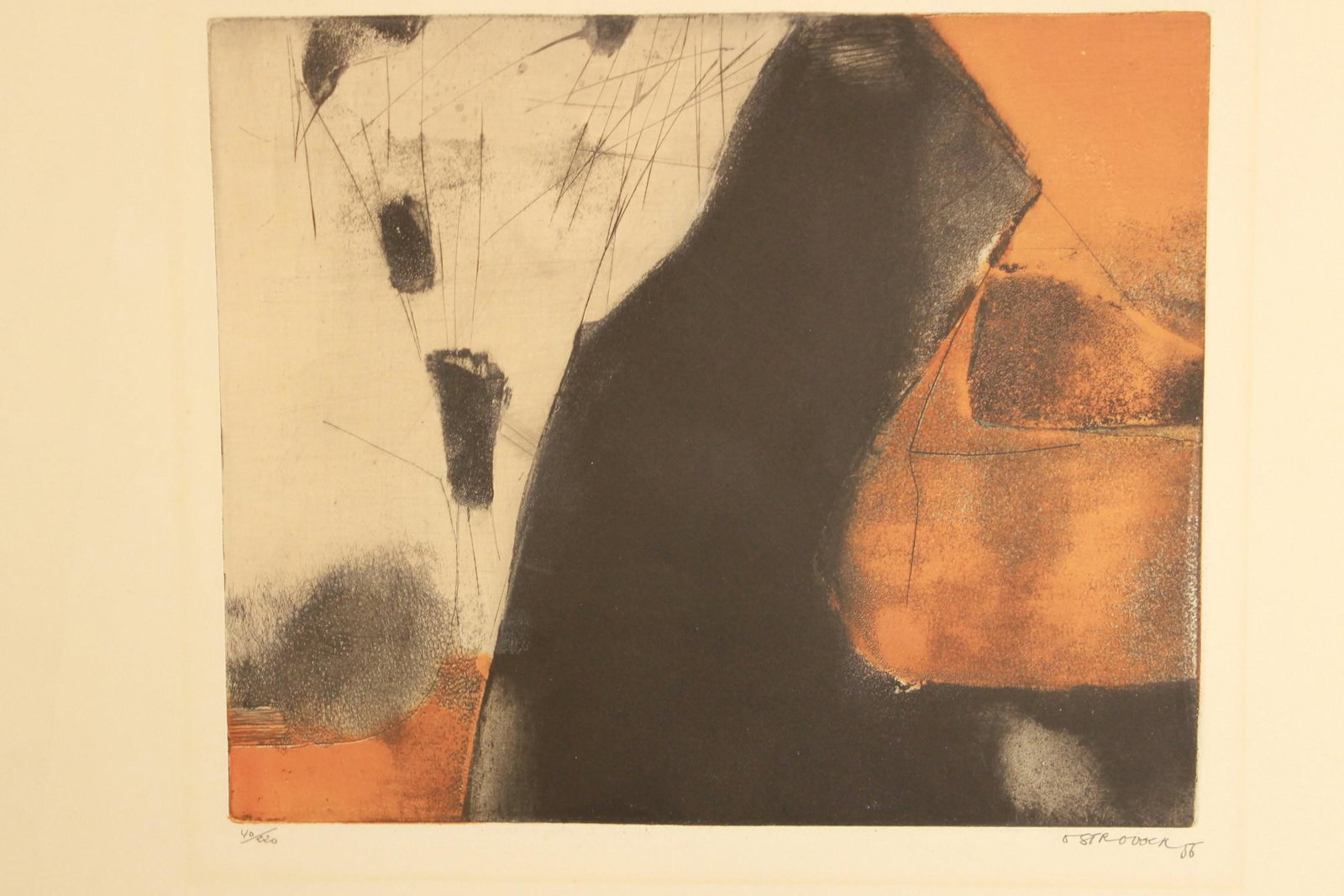 Grim Reaper dated 56 #40/220: Mid century plate of the Grim Reaper, unframed, sheet size 15 x 22