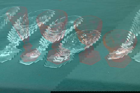 43 pc set of Baccarat Harcourt glassware: 43 pc set of Baccarat Harcourt glassware Lot of 43 pieces of Harcourt Baccarat glassware including 12 waters 6 1/8", 12 champagnes 7", 12 goblets 5 5/8", and 6 sherberts 3 1/4"