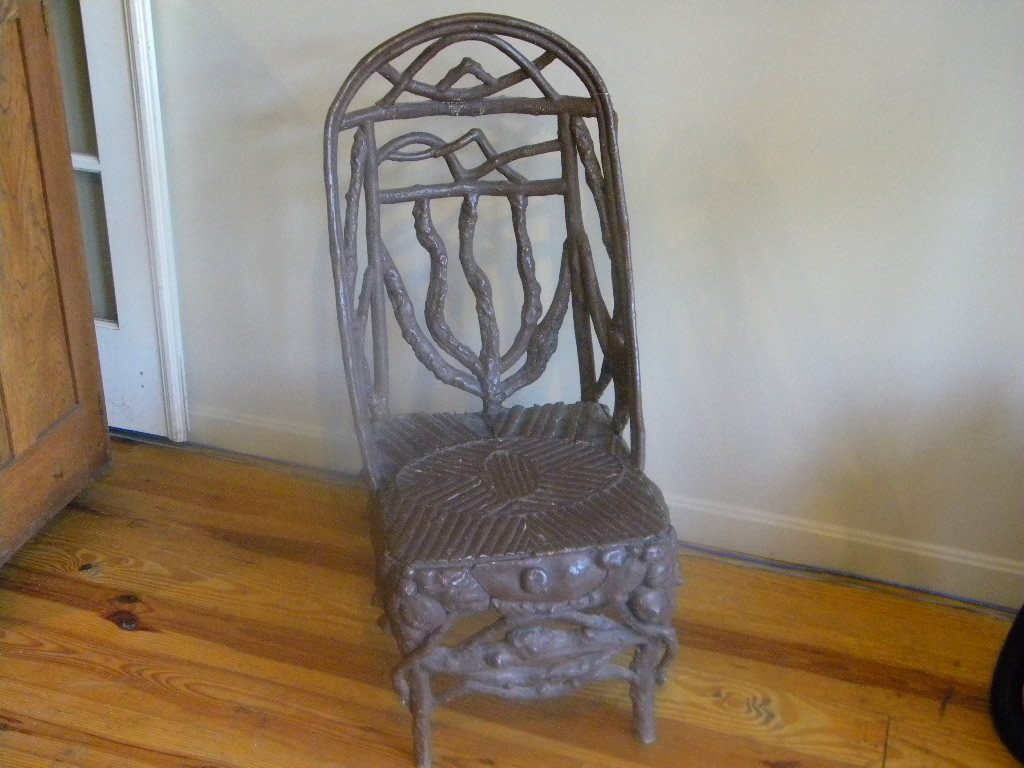 Twig Chair, Photographers prop: late 19th century photographers twig chair used for posing, 39 1/2" tall