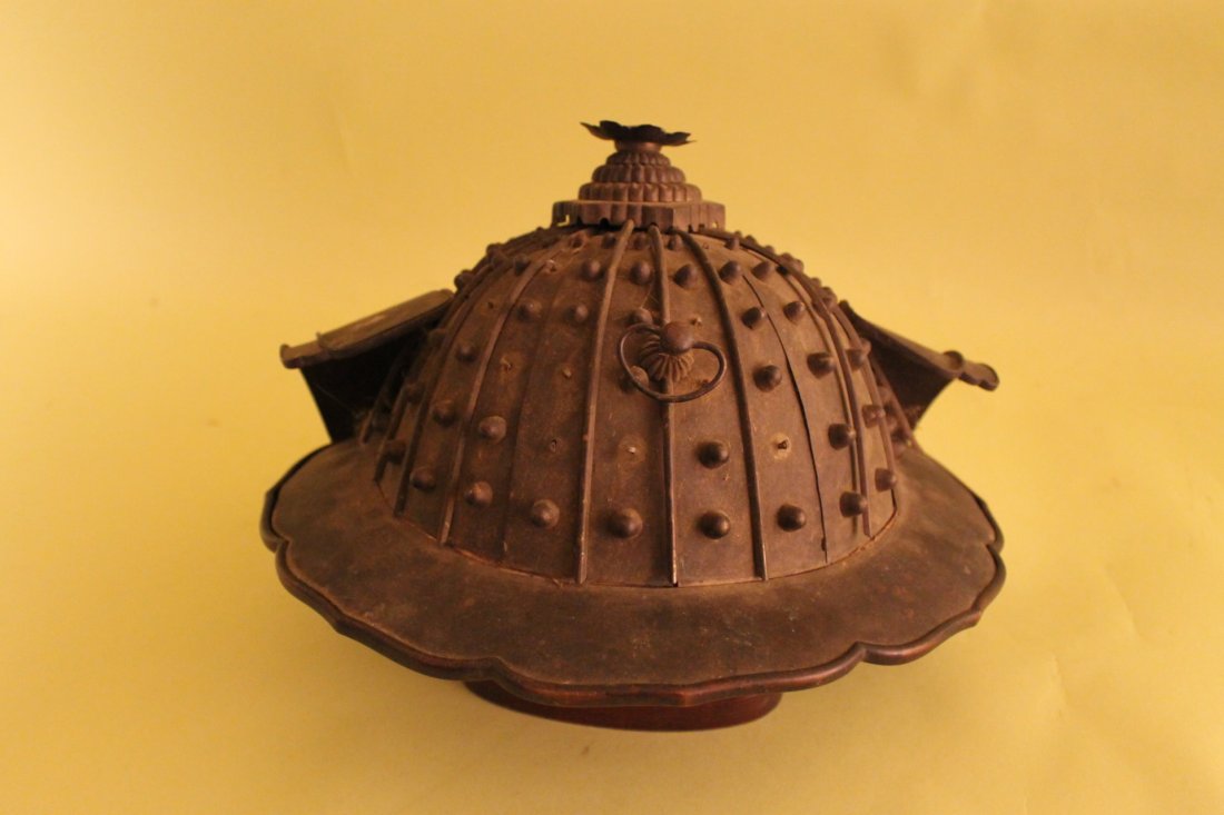 15th - 17th Century Armorial Helmet: Samurai helmet, 15-17th century, armorial helmet, size is 12" by 7" tall