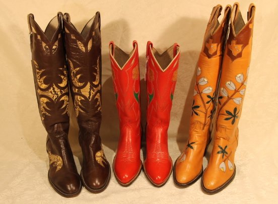 3 Pr. 1980's Ralph Lauren &Cutter Bill Boots (1 of 5)