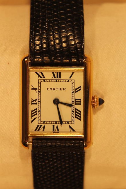 Tank Louis 18kt Gold Vintage Cartier Ladies Watch Aug 23 2015 S B And Company Auctioneers In Vt