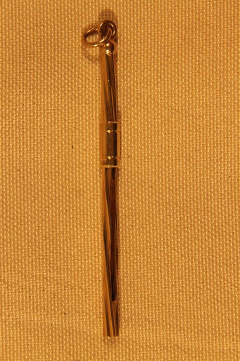 Cartier 14kt Gold Retractable Toothpick Pendant (1 of 1)