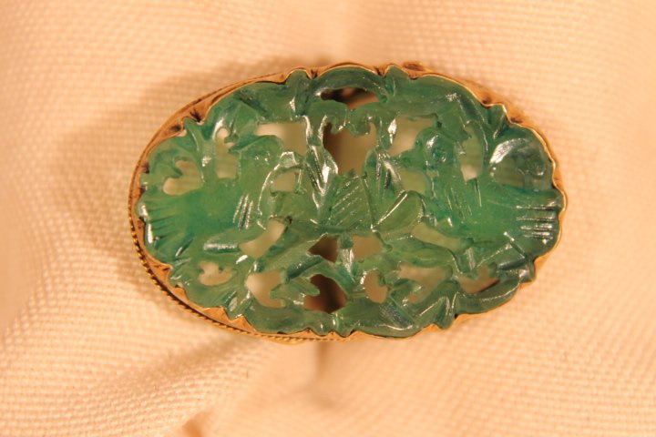 Jade Serpentine 10kt Gold Ring (1 of 1)