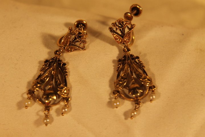 14kt Gold Dangle Earrings (1 of 1)