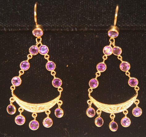 14kt Gold Amethyst Earrings (1 of 1)