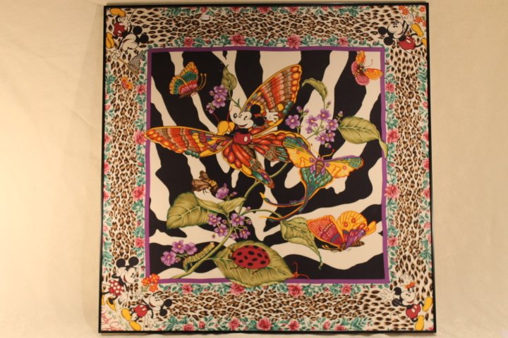 Wendy Gell Signed Mickey Mouse Scarf Mounted (1 of 3)