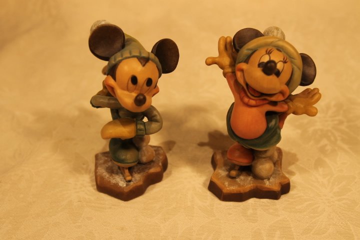 2 Disney Company ANRI Carved Figures (1 of 5)