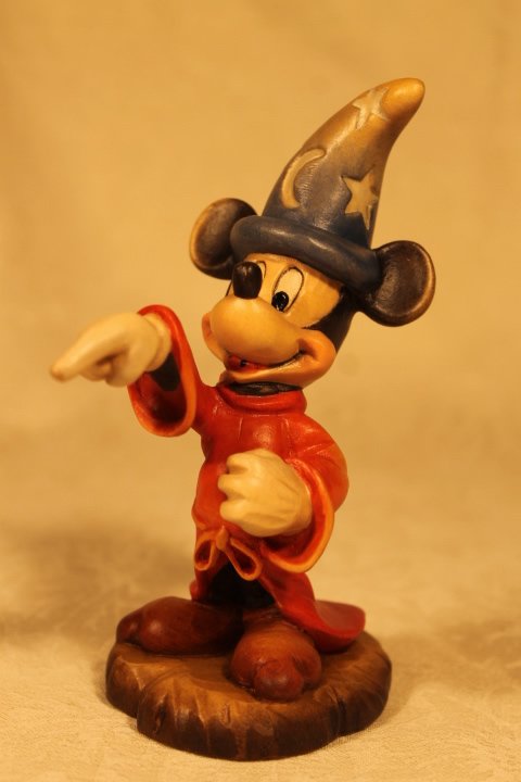 Disney Carved Wood Figure, ANRI "The Sorcerer" (1 of 6)
