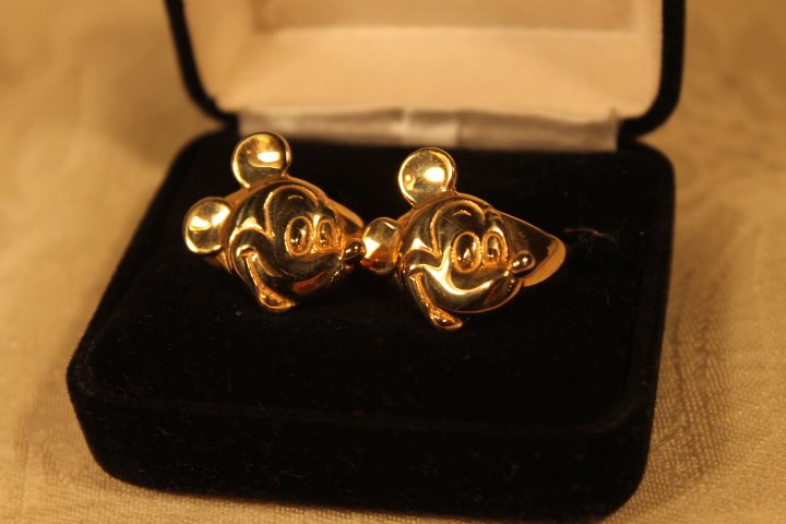 2 Disney 14KT Gold Rings of Mickey Mouse 3-D (1 of 4)