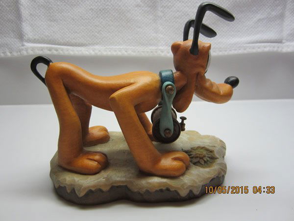 Disney Pluto Wood Carved Figure by ANRI (1 of 4)