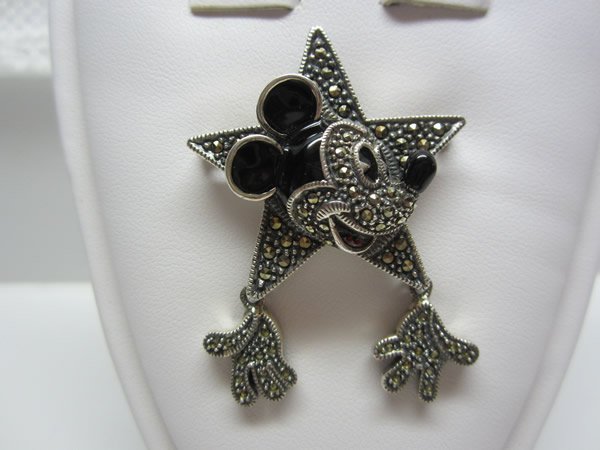 Vintage Judith Jack Sterling Mickey Mouse Pin (1 of 3)