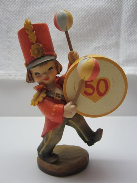 ANRI Handcarved Wooden Drummer Boy Figurine (1 of 4)