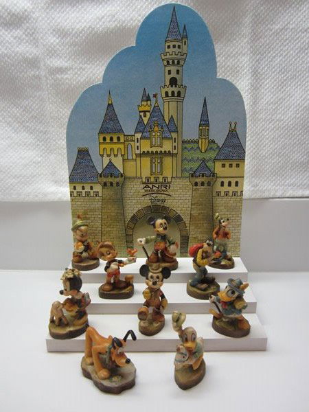 ANRI Woodcarved Miniature Figures w/ Display (1 of 5)