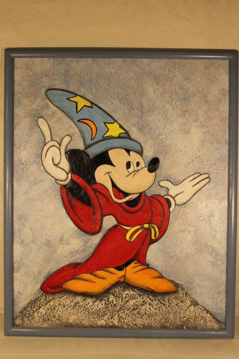 Mickey Mouse Sorcerer Apprentice 3-D Painting LE (1 of 4)