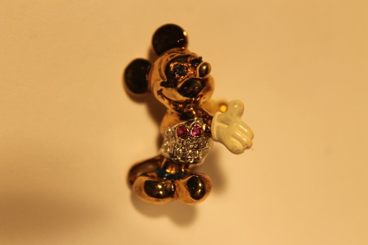 Disney Mickey Mouse 14KT Gold Tie Clip (1 of 2)