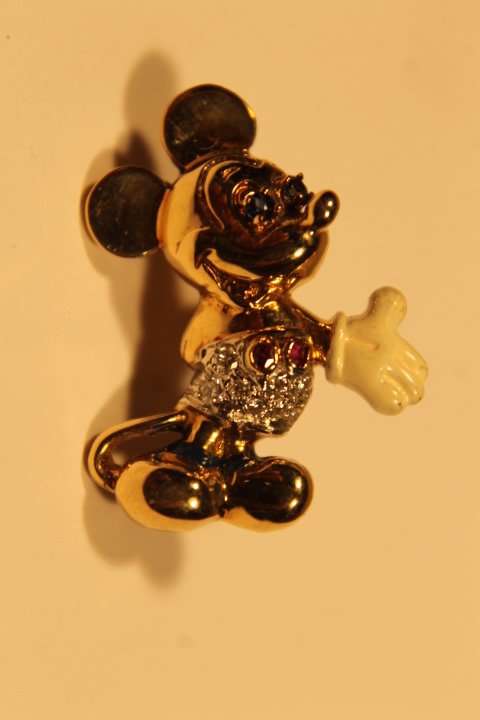 Disney 14KT Gold Mickey Mouse Tie Clip (1 of 2)