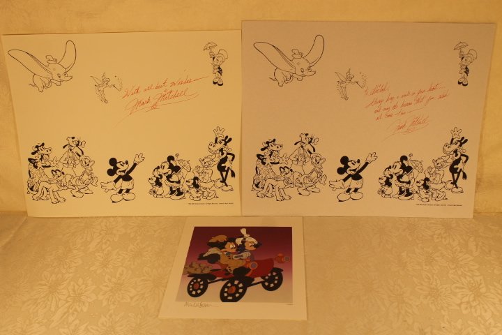 3 Drawings: 2 signed drawings by Mitchell size is 17 x 14, and 1 by ? Size is 8 1/2" x 11"