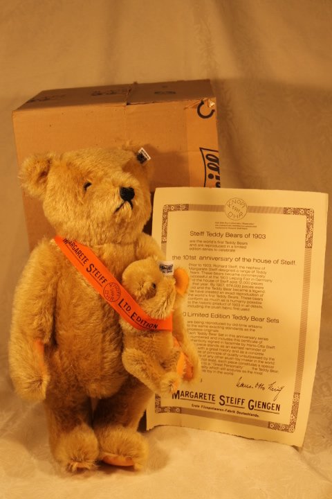 Steiff Mother Teddy Bear and Baby Set (1 of 5)