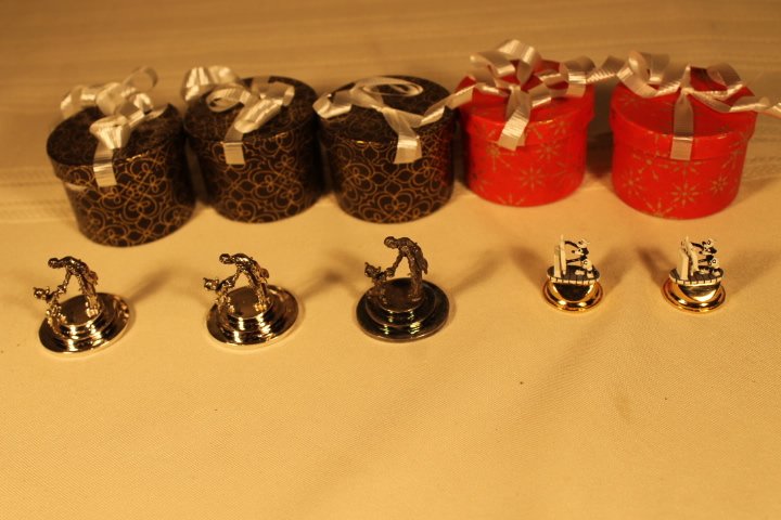 Lot of 5 Miniature Handpainted Bronzes C. Julian (1 of 4)