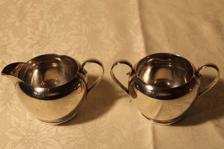 Gorham Sterling Silver Creamer & Sugar Set (1 of 5)