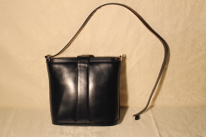 Gucci 1970's Navy Blue Leather Purse (1 of 3)