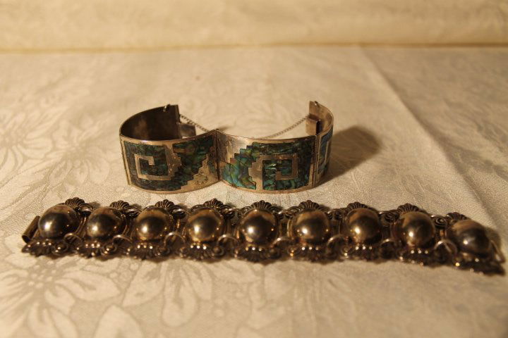 Two Mexican Silver Bracelets (1 of 5)