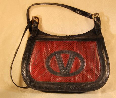 Mario Valentino Snakeskin Handbag (1 of 8)
