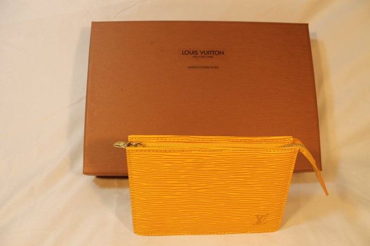 Louis Vuitton Yellow Epi Leather Toiletry Pouch (1 of 8)