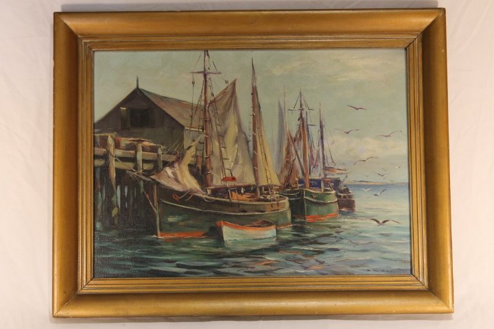 Laszlo Di Nagy Oil on Canvas, Provincetown (1 of 6)