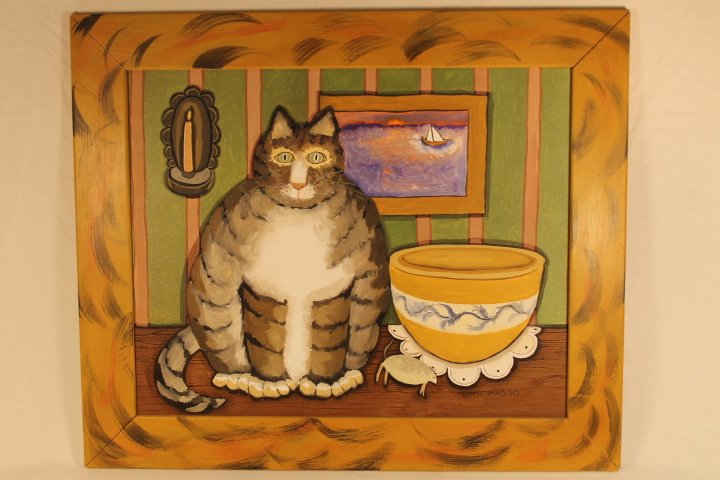 Contemporary Folk Art Ptg, Rita Masso (1 of 3)
