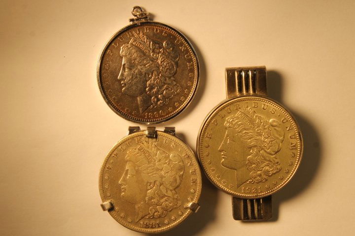 Lot of 3 US Morgan Silver Dollars (1 of 5)