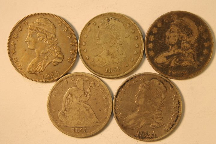 5 Silver US Half Dollars (1 of 6)