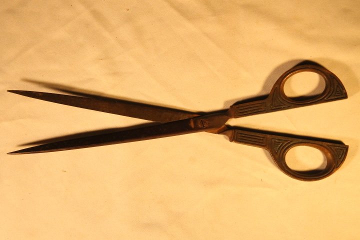 Tiffany Studios Zodiac Scissors: Tiffany Studios zodiac scissors, size is 9" long and numbered #1034