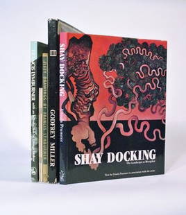 Australian Art - 5 Titles: 1) Shay Docking. The Landscape as Metaphor. Signed by Docking. 2) Shay Docking: Tower Hill and Other Volcanoes. (3 copies). 3) Francis Lymburner: Fifty Drawings. No dustwrapper. 1946. 4) Lymburner. In