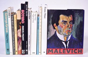 Expressionists: 1) BANNER. Le Basque. 1865-1937. Bedford. 1990. 2) PESE. Franz Marc. Life and Work. Belser Verlag. 1990. 3) LOFFLER. Otto Dix. Life and Work. Holmes and Meier. 1982. 4) GORDON. Ernst Ludwig Kirchner.